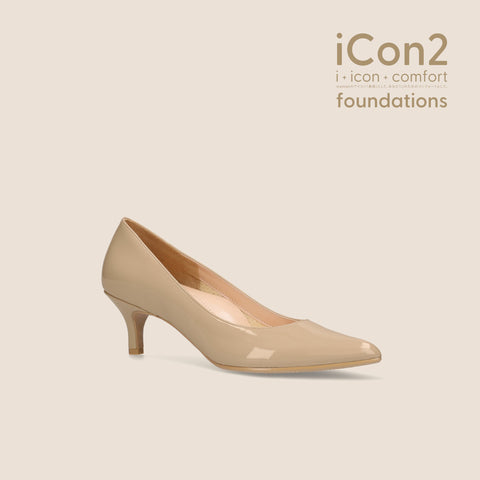 iCon2 Foundations 2024：ポインテッドトゥ パンプス（F5718）メルティヘーゼル/mamian（マミアン）